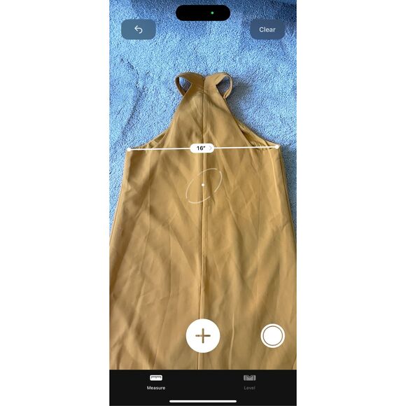 NWT MARE MARE Halter Shift Mini Dress In Gold, Sz 2 $160 - Picture 7 of 8